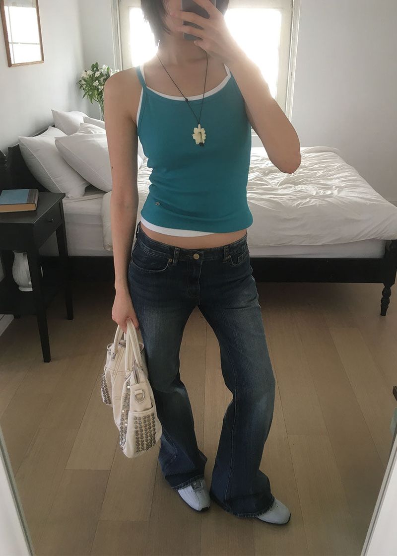 COLOR RIB SLEEVELESS (6color)