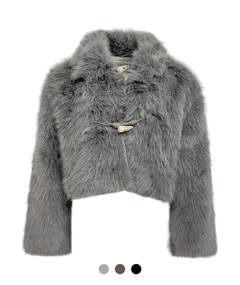 Cozy&Kitsch（コージーアンドキッチ）の「Luna Toggle Fur Crop Jacket（Jackets/Outerwear）」