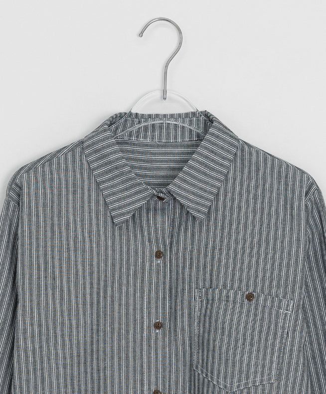 Hiche Stripe Basic Pocket Shirt