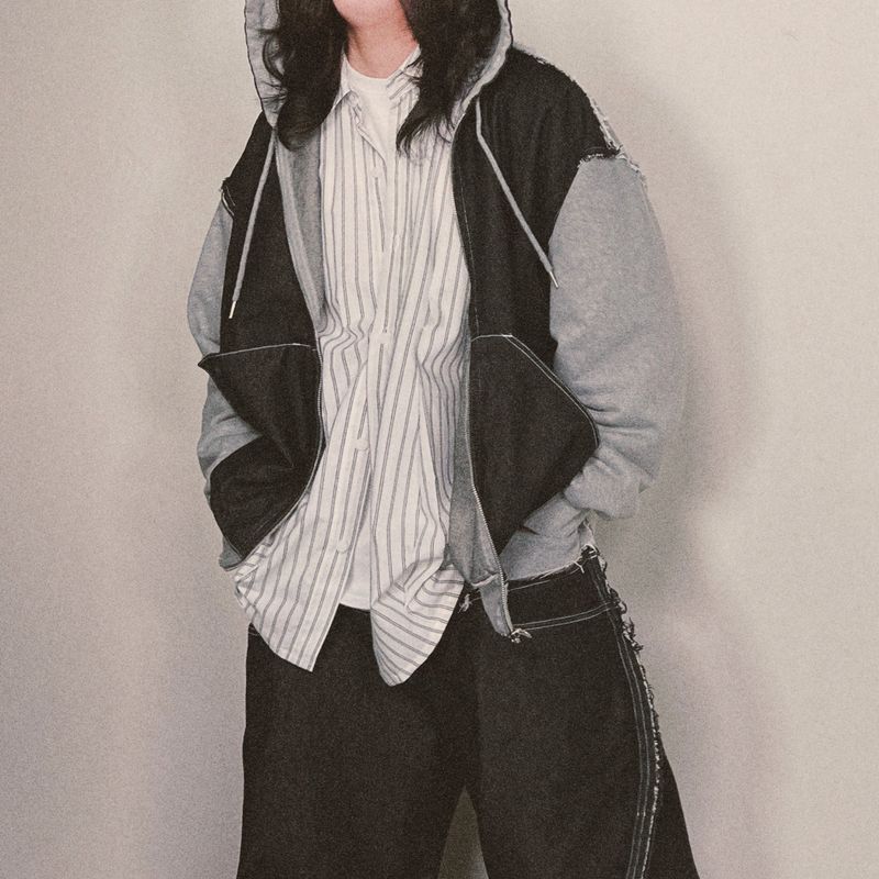 offset stripe shirt_white