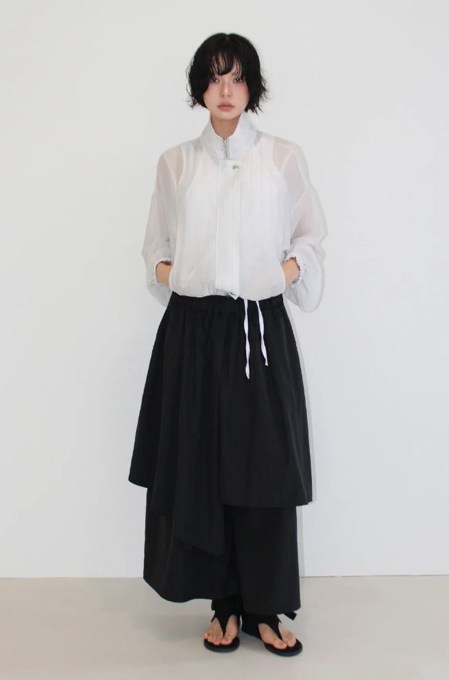 SHEER HIGH-NECK JUMPER