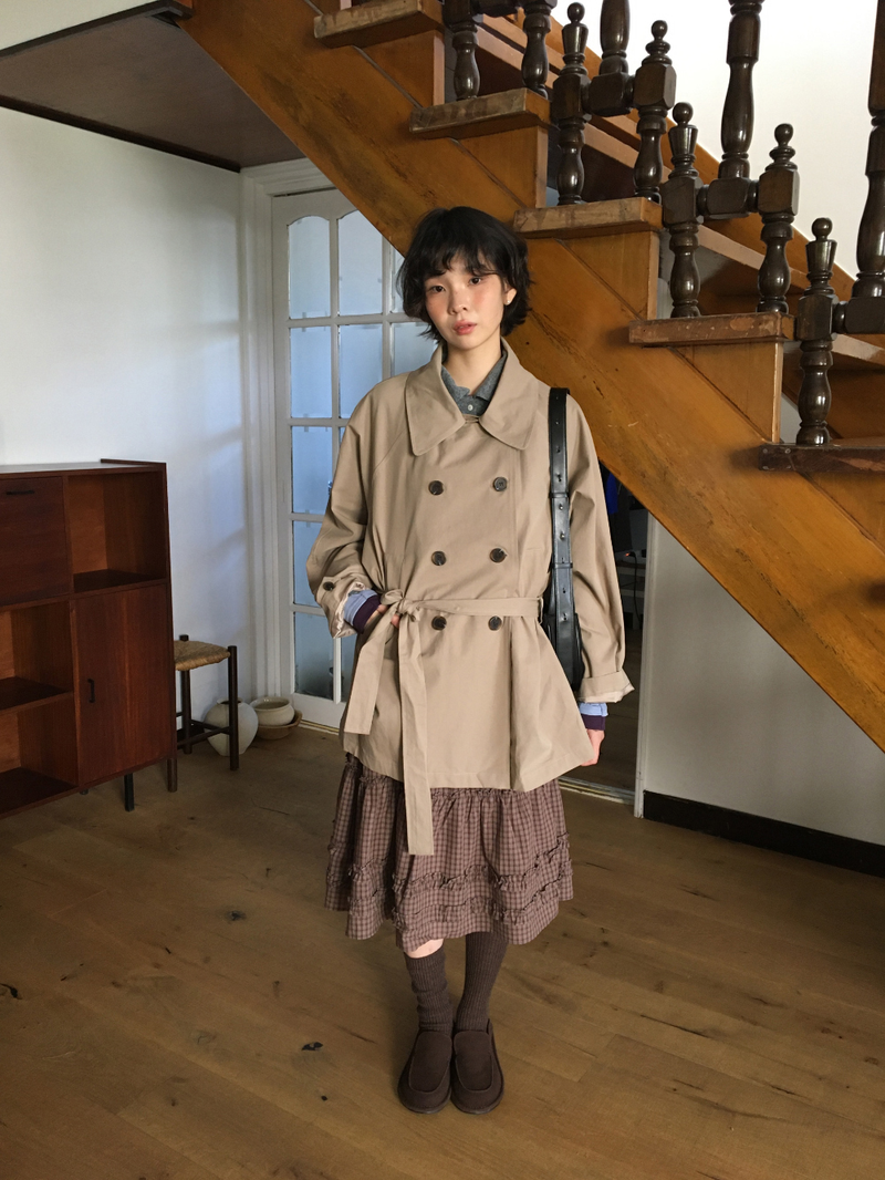 DUGGY（ダギー）の「ベルテッド トレンチ ハーフ コート (2color)（ジャケット/アウター）」