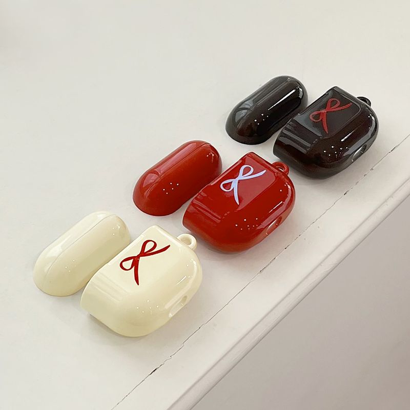 ribbon glossy airpods case(brown)