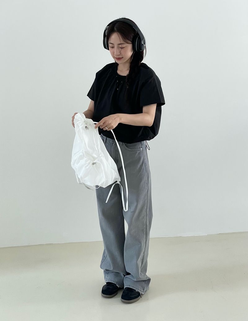 String point short-sleeved