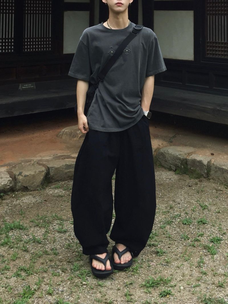 Mono Linen Wide Balloon Pants 4C