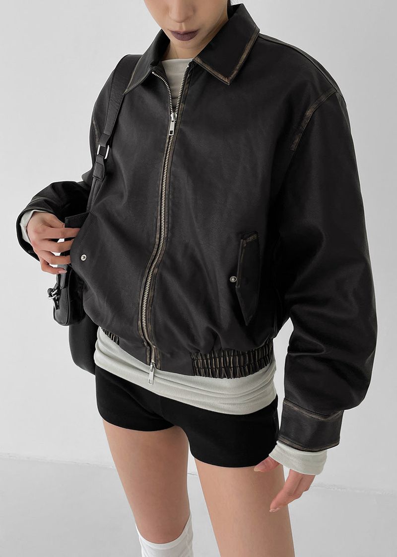 [MADE] Hiben Vintage Leather Jumper