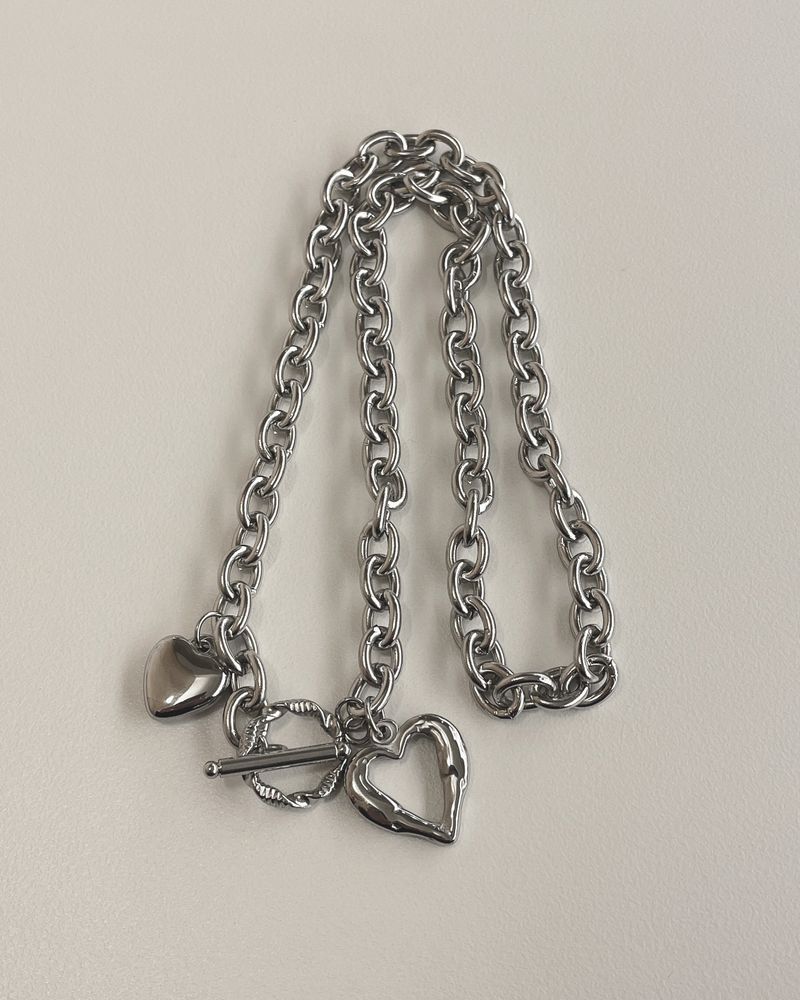 winkle heart toggle bar necklace