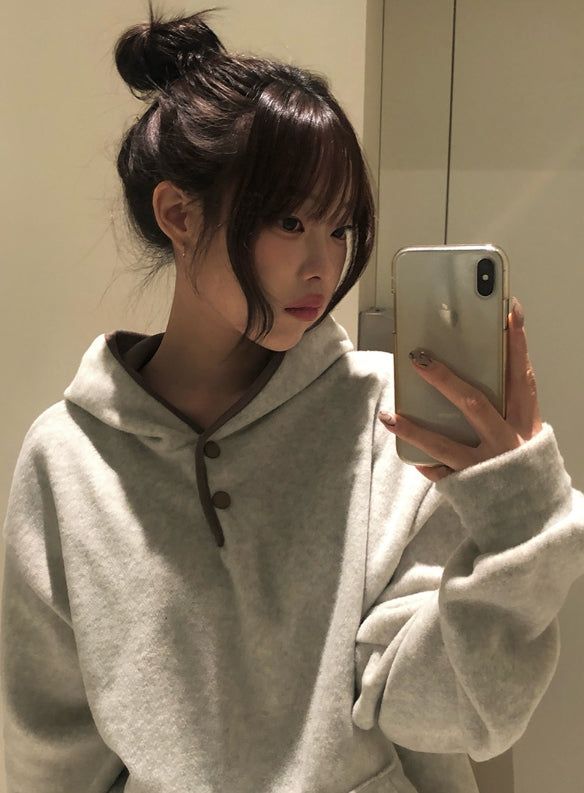 Tiber Button Snap Hood Color Matching Fleece