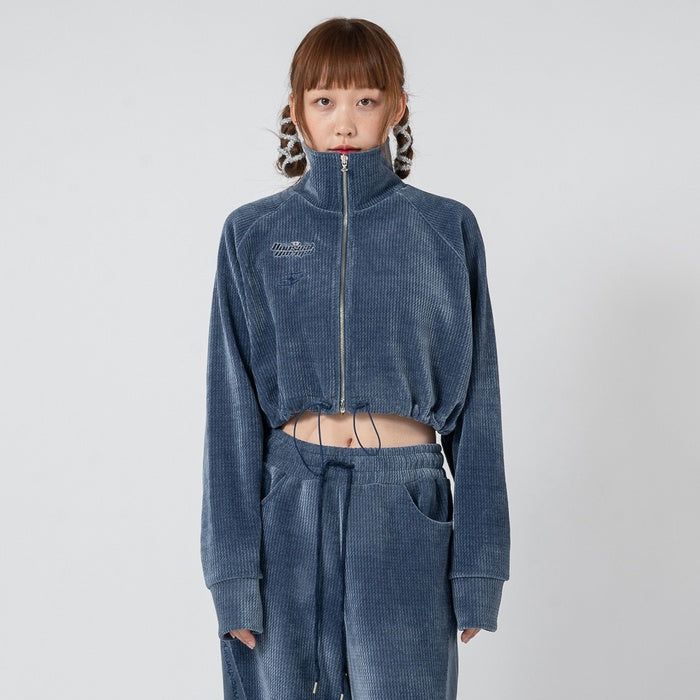 MARTIN VELVET WIDE JACKET_NAVY