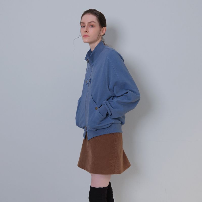 Blue Butterfly Pigment Jersey Zip-up