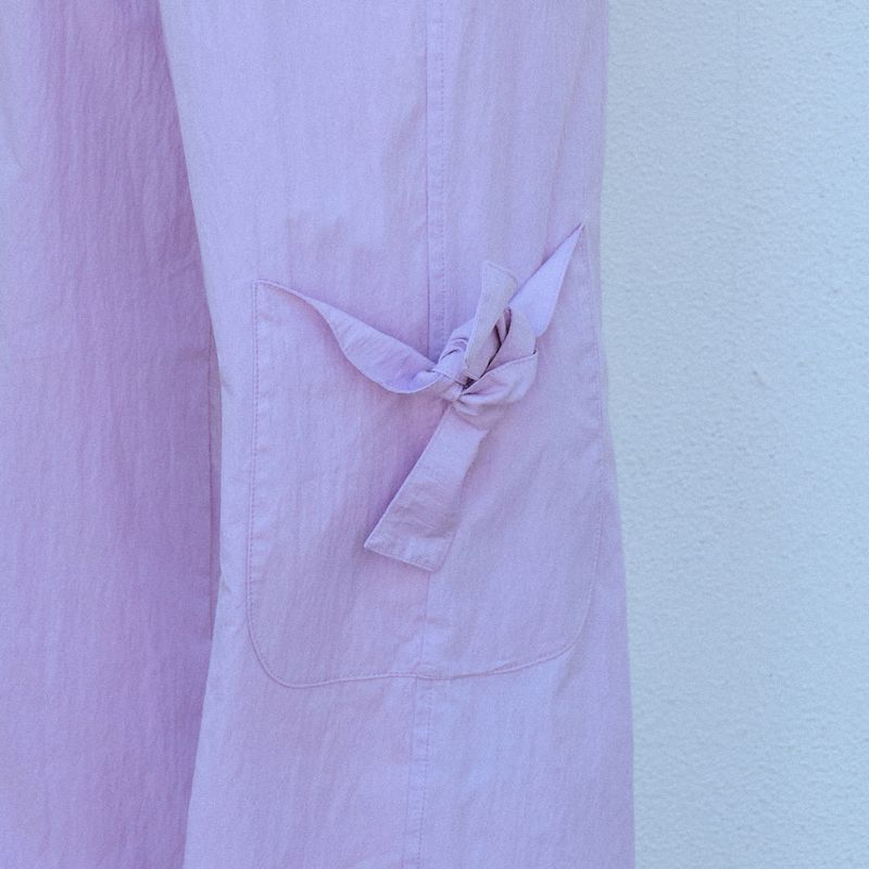 RIBBON POCKET PANTS, LILAC