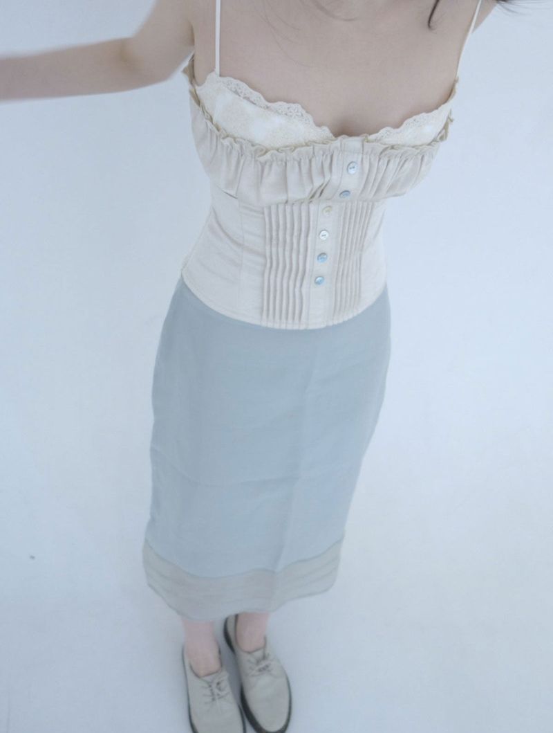 pearl corset top