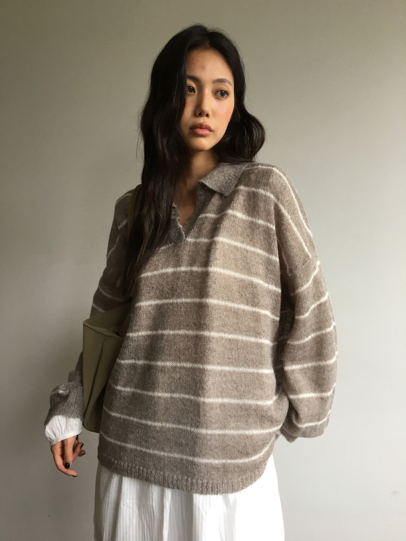 Masque V-collar knit (4color)