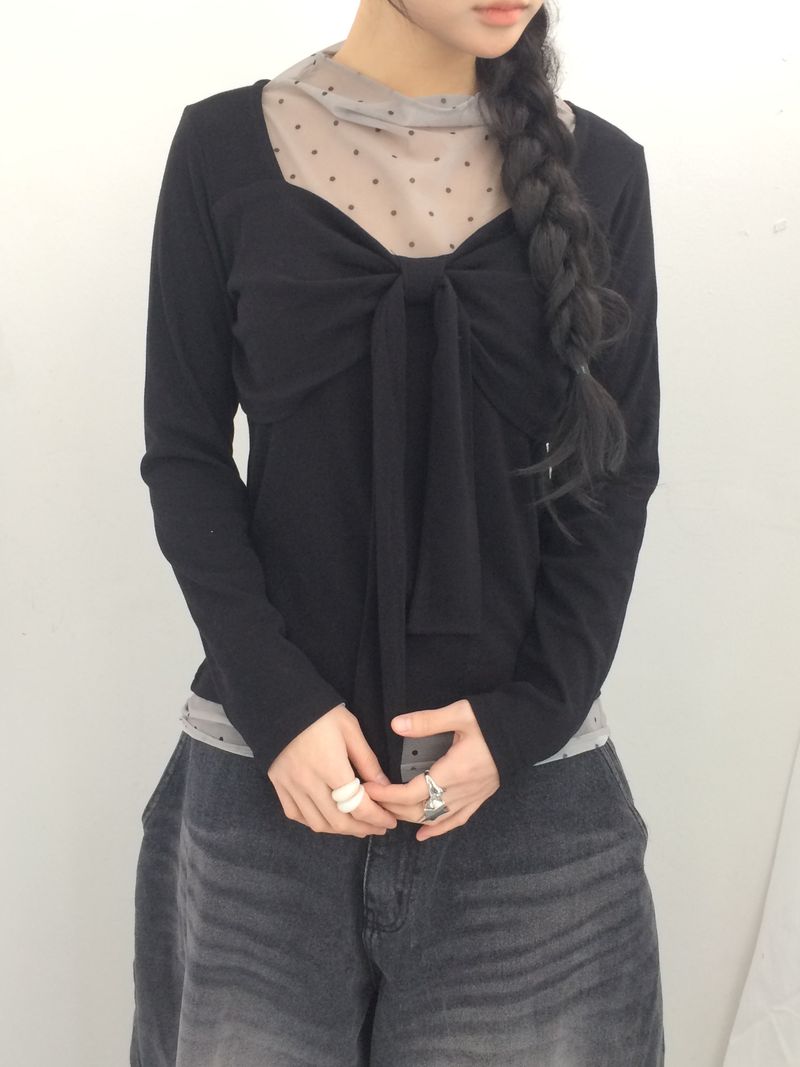 drape ribbon top