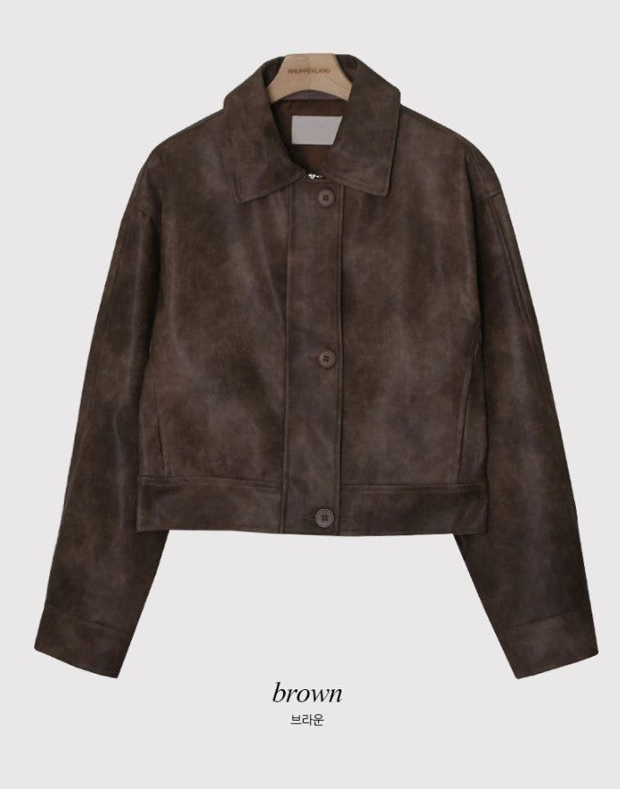 IF Spring Leather Jacket (3color)