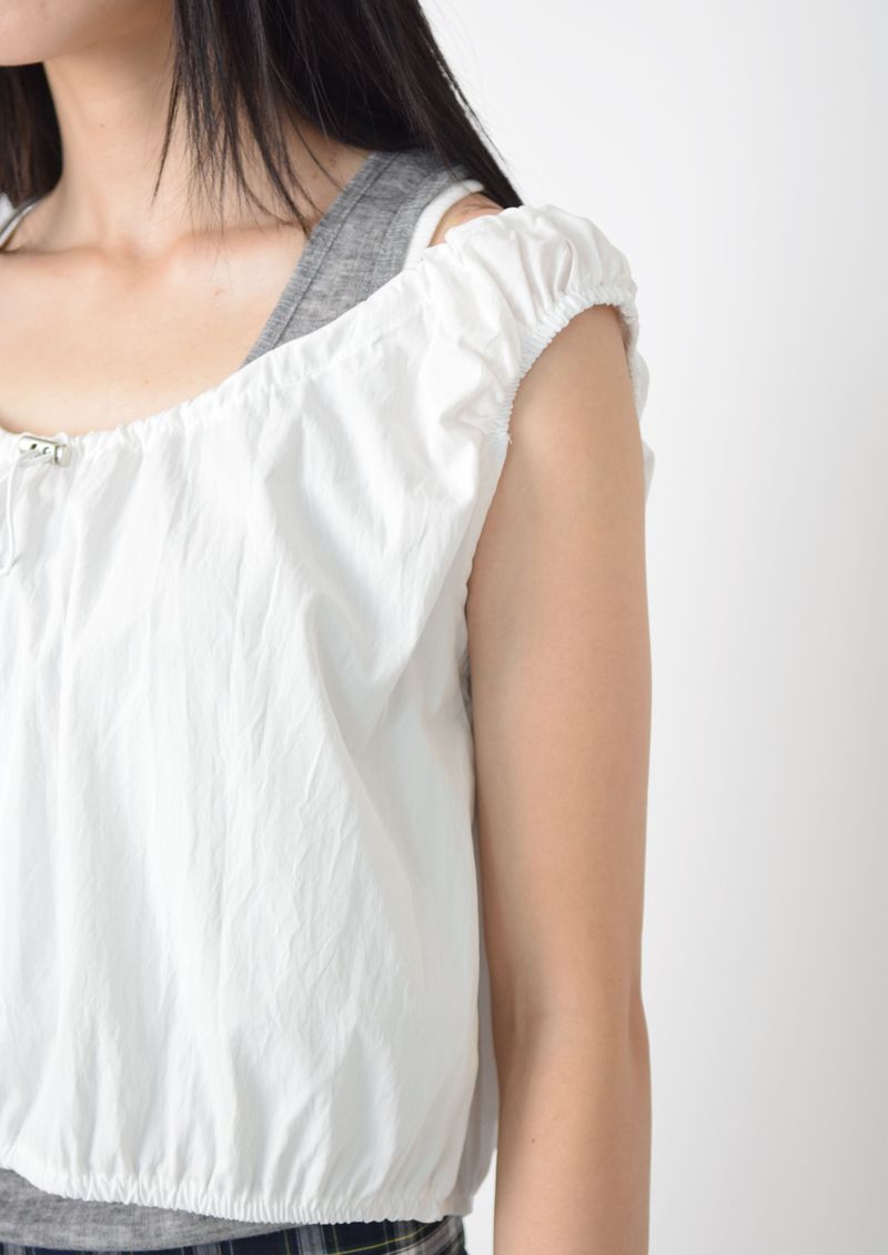 layered banding tank top
