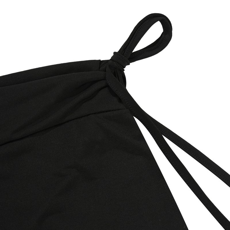 LAYERED STRING SKIRT PANTS [BLACK]