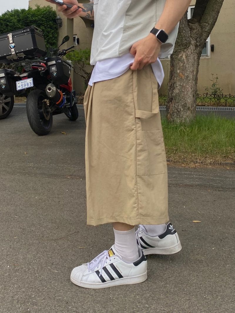 カーペンターナイロンハーフパンツ4C