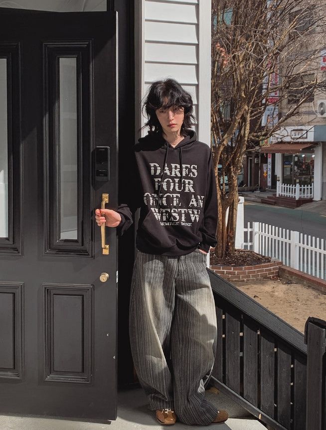 Smoke Washed Stripe Denim Pants