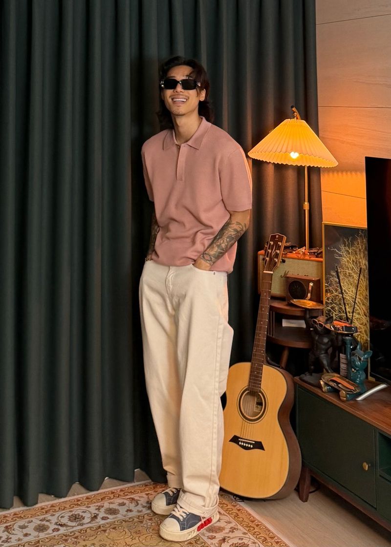 Semi-wide cotton pants 5COLOR