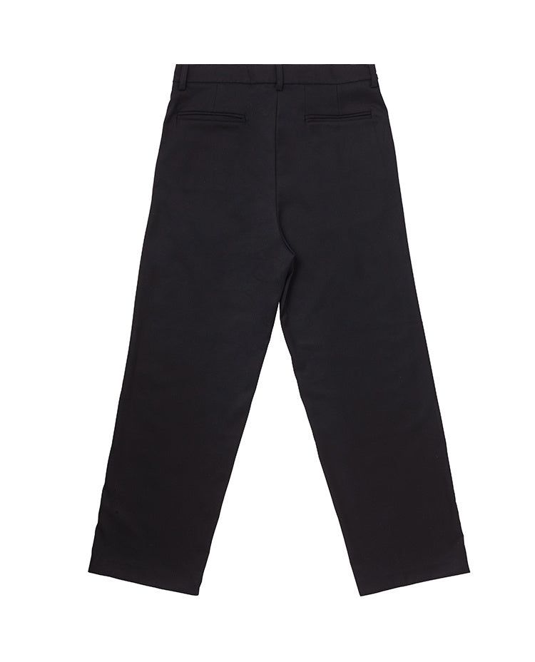 Belted wide slacks