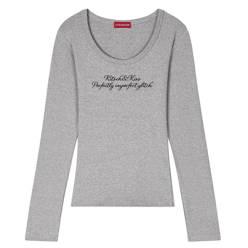 kitsch&kiss（キッチアンドキス）の「PERFECTLY U-Neck Long Sleeve (SULKNK-101)（Tops）」