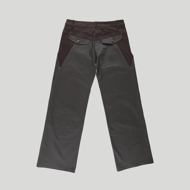 TWO-TONE FLOWER STRAIGHT JEAN