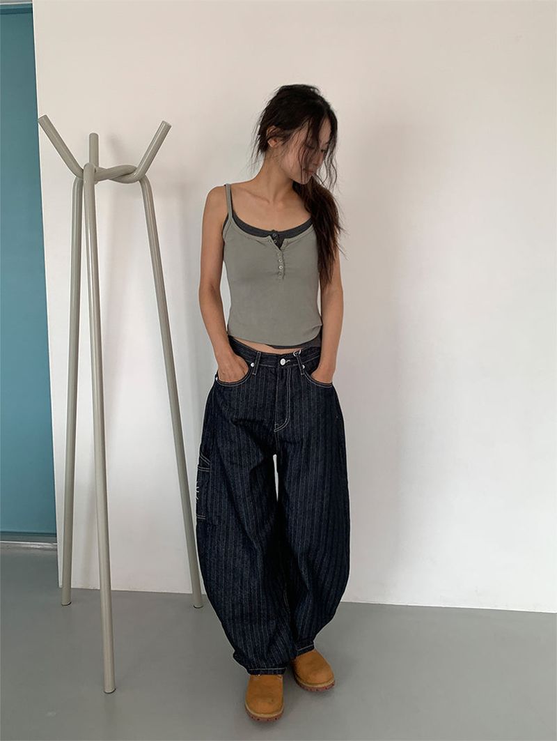 BUTTON FIT SLEEVELESS (6C)