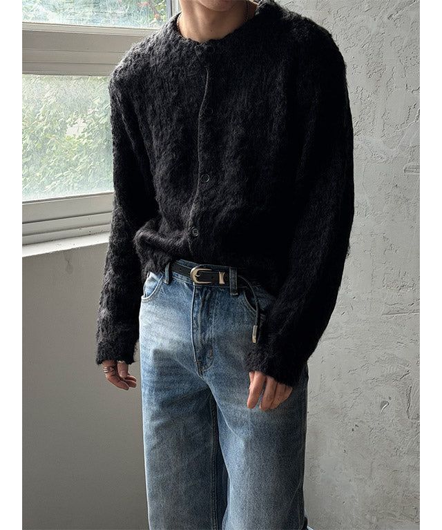 LAURANT（ロラン）の「[Unisex] Blend hair crop cardigan(2color)（Tops）」