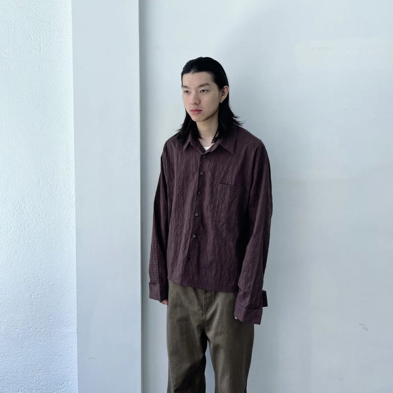 Subtle Textured Cropped Shirt