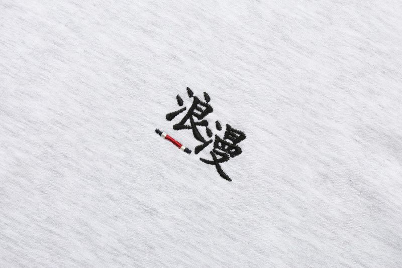 ROMANTIC SLOGAN TEE SHIRT_LIGHT GREY