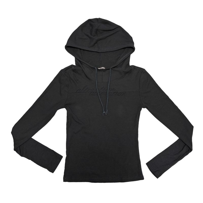 Lettering slim hoodie
