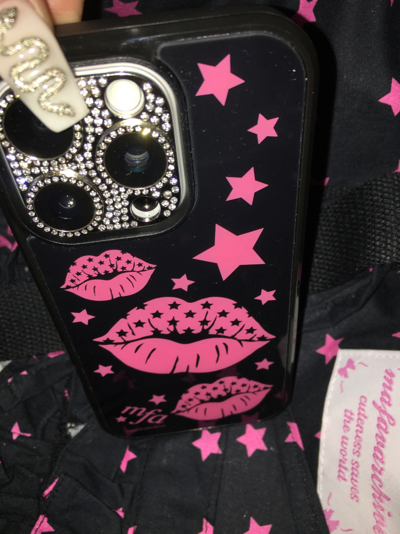 MAFAVARCHIVE(マイフェイブアーカイブ)の「black lips glass case(Smartphone Accessories)」