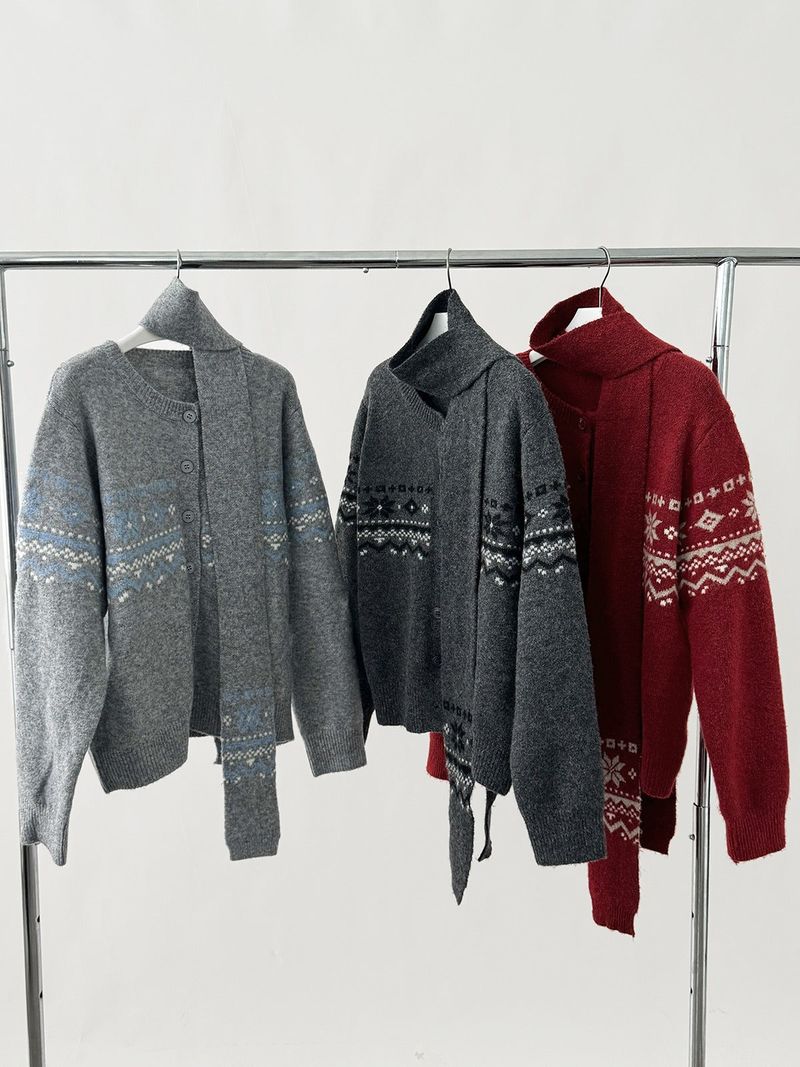Cabin Nordic Round Knit Cardigan