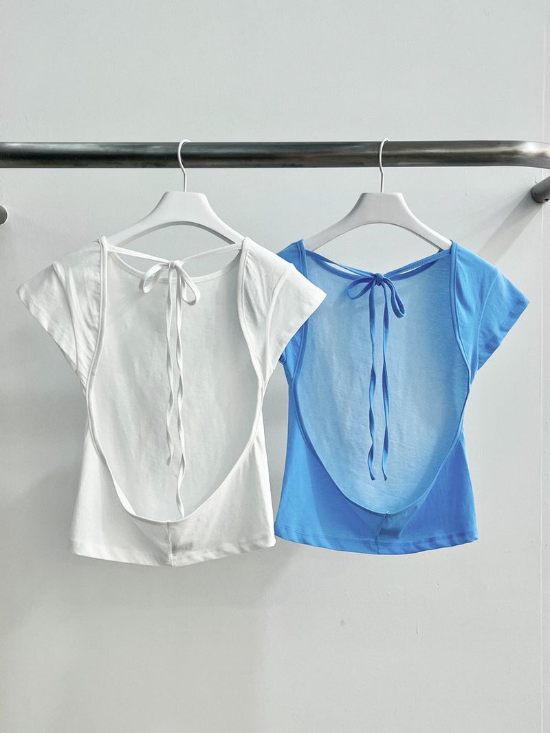 バックレスTシャツ