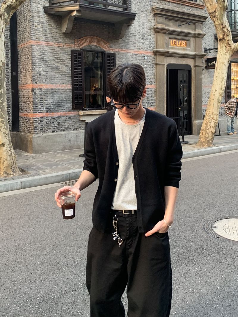 [Premium] Clean Wool Knit Cardigan
