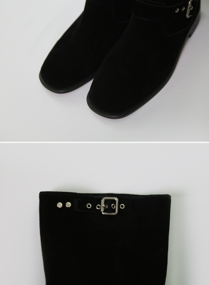 Belt Suede Long Boots