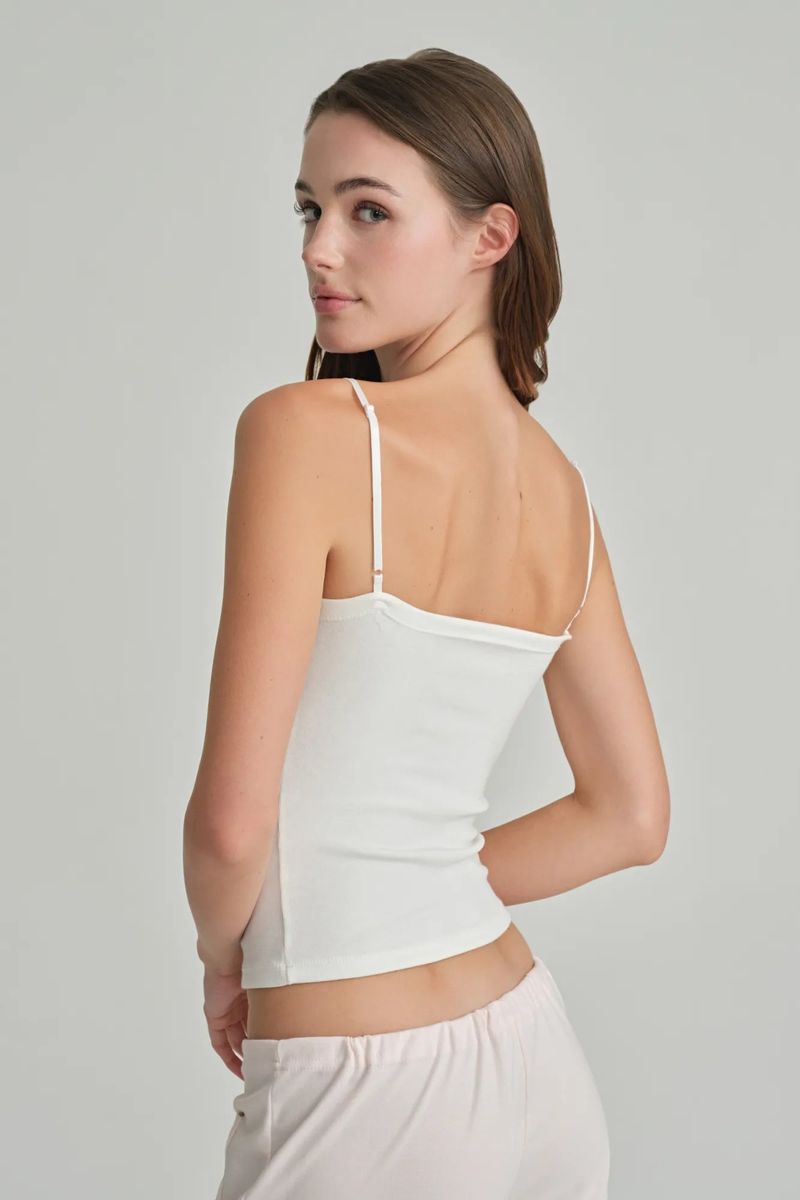 Swan lace sleeveless, White