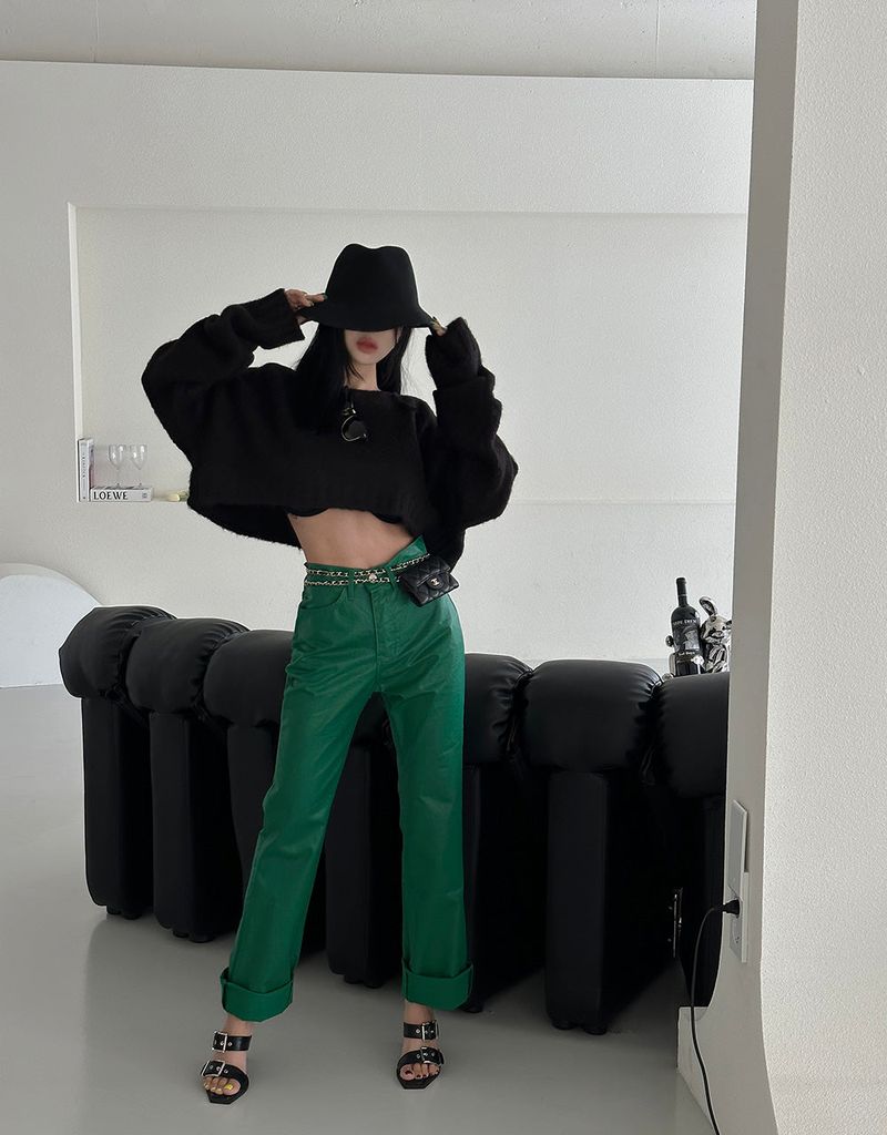 salt wool cropped knitwear