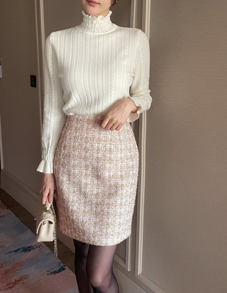 Seca Smoke Brushed Lace Polar Knit