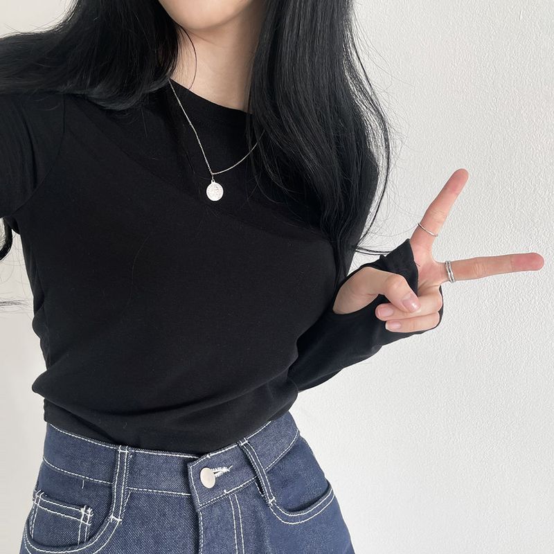 Extended Sleeve Round Neck T-Shirt