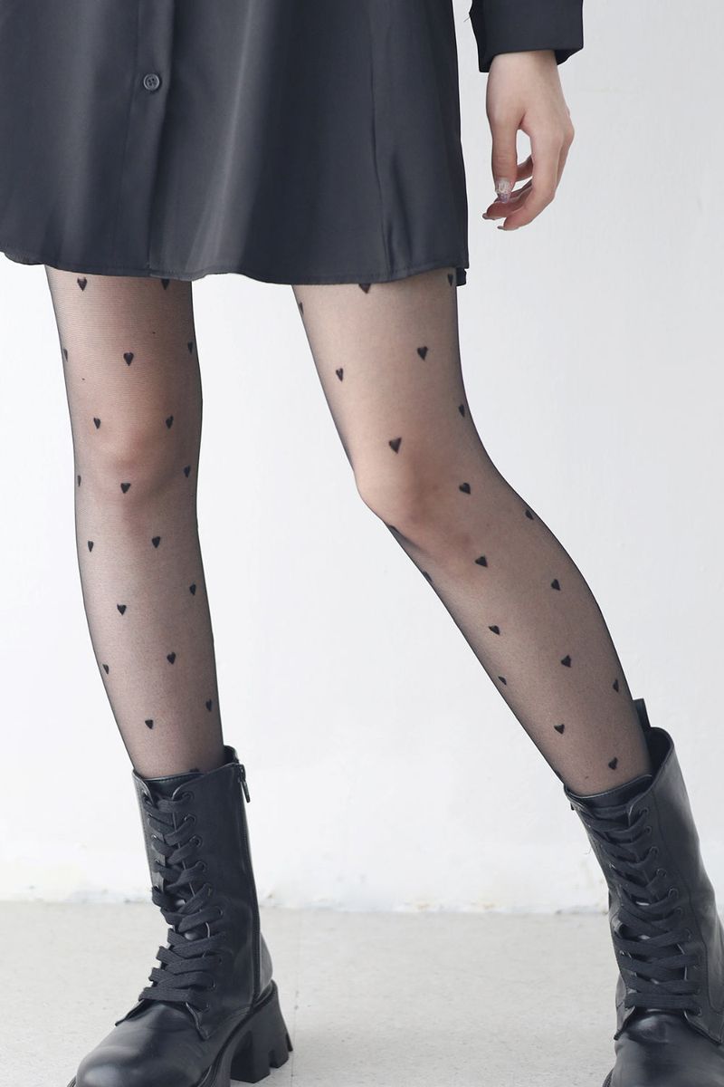 Moninta Heart See-Through Stockings