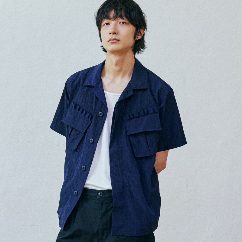 リップストップ オフデューティー ファティーグシャツ ネイビー