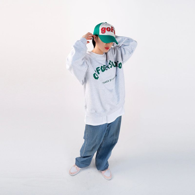 GOOFOFF LOGO SWEAT SHIRT - ( Ash Gray )
