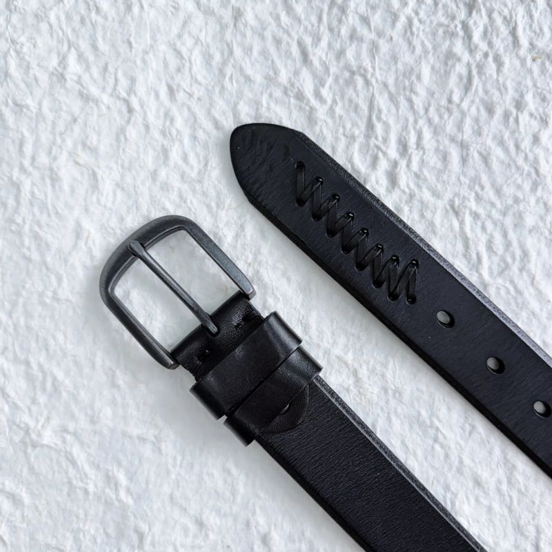 Black Lace Stitch Belt