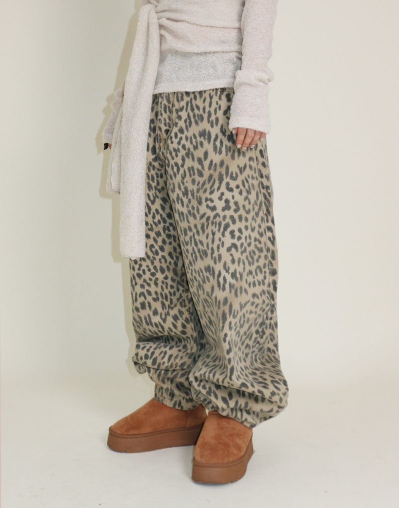 (Leopard Item) Kiya leopard printed balloon-fit wide pants