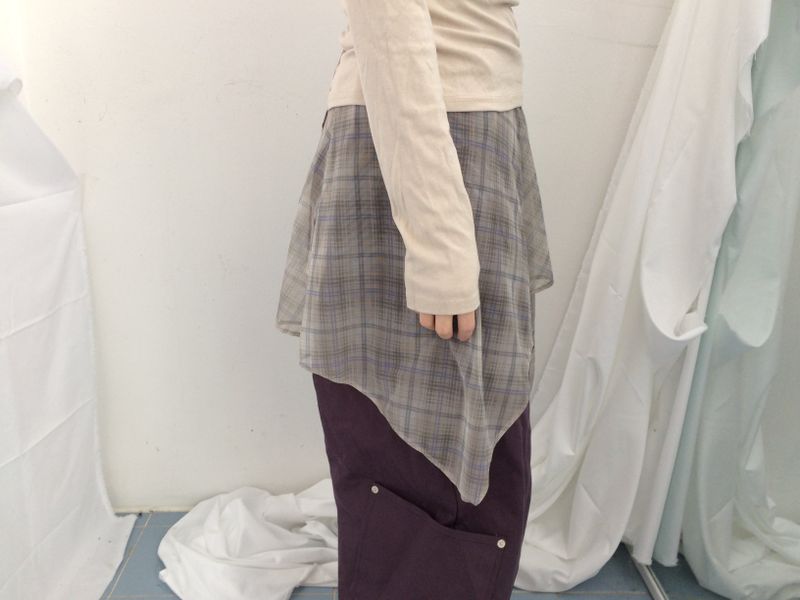 Misty Checkered Layered Skirt