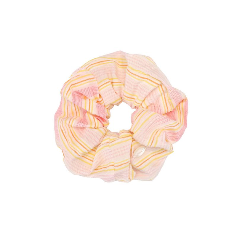 cozing（コジング）の「キャンディストライプスクランチー_ピンク（ヘアアクセサリー）」