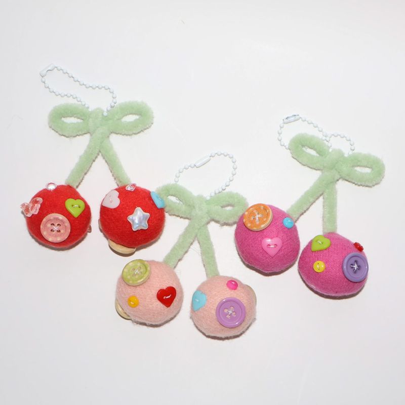 【MADE】BEADS CHERRY KEYRING