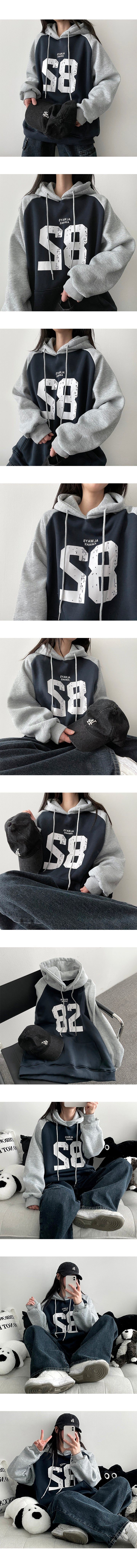 Newed fleece raglan over hoodie